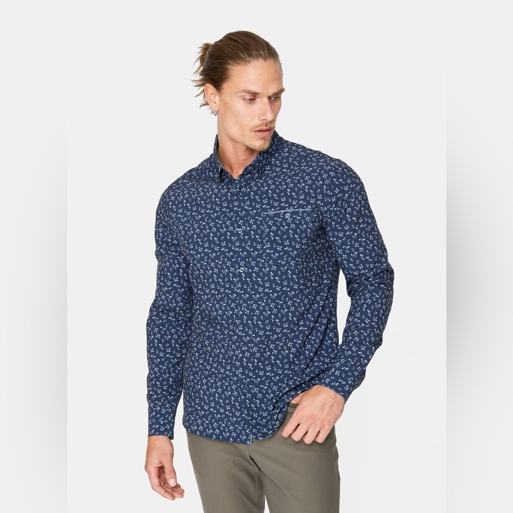Mens Floral Dress Shirt Size Medium